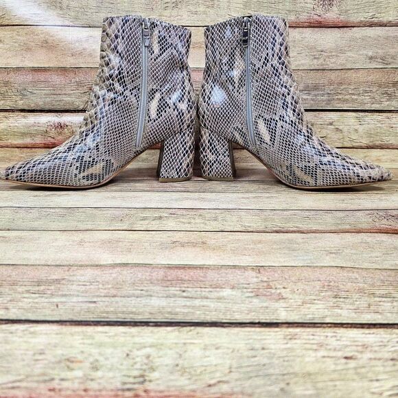 Marc Fisher Snake Print Block Heel Stretch Boot Size 8M - Picture 5 of 12